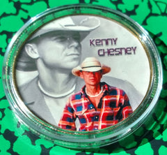 KENNY CHESNEY COUNTRY #F COLORIZED ART ROUND