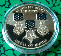 USA MILITARY MEDAL OF HONOR #SK620 COLORIZED ART ROUND