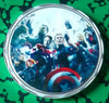 AVENGERS AGE OF ULTRON COLORIZED SILVER/BRASS ART ROUND - COLLECTIBLE, NOT MINT ISSUED - 1