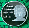 BEATLES JOHN LENNON GIVE PEACE A CHANCE COLORIZED SILVER/BRASS ART ROUND - 2