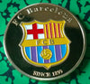 LIONEL MESSI FC BARCELONA SOCCER COLORIZED GOLD/BRASS ART ROUND - 2