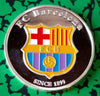 LIONEL MESSI FC BARCELONA SOCCER COLORIZED SILVER/BRASS ART ROUND - 2
