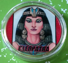 CLEOPATRA EGYPT #BXB401 COLORIZED GOLD/BRASS ART ROUND
