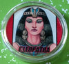 CLEOPATRA EGYPT #BXB401 COLORIZED GOLD/BRASS ART ROUND - 1