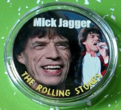 ROLLING STONES MICK JAGGER #101 COLORIZED ART ROUND