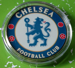 CHELSEA FOOTBALL CLUB #BXB75 COLORIZED GOLD/BRASS ART ROUND