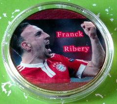 FRANCK RIBERY SOCCER #19865 COLORIZED GOLD/BRASS ART ROUND