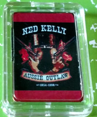 NED KELLY AUSSIE OUTLAW #B751 COLORIZED GOLD/BRASS  ART BAR