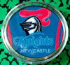 NEWCASTLE KNIGHTS FOOTBALL #BXB163 COLORIZED GOLD/BRASS ART ROUND - 1