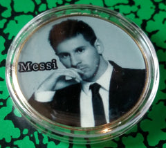 MESSI SOCCER #19868 COLORIZED GOLD/BRASS ART ROUND