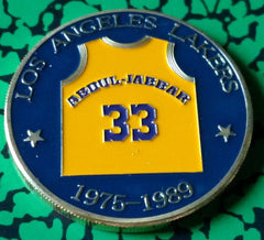 KAREEM ABDUL-JABBAR 33 LAKERS #50 COLORIZED ART ROUND