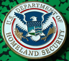 USA DEPARTMENT OF HOMELAND SECURITY #1108 COLORIZED ART ROUND