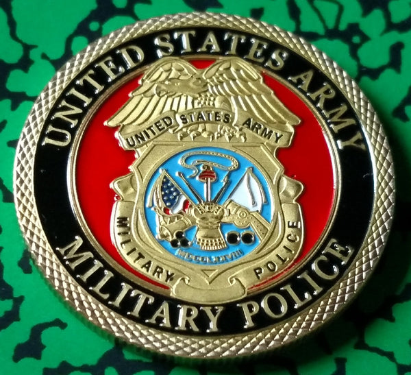 US ARMY MILITARY POLICE #1104 COLORIZED ART ROUND - 1