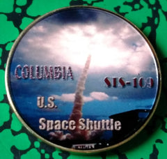 SPACE SHUTTLE COLUMBIA STS-109  #185 COLORIZED ART ROUND