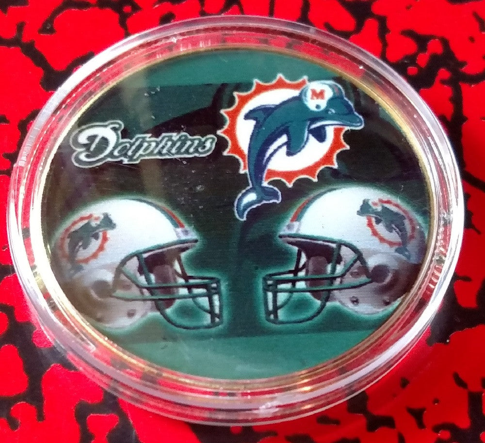 NFL MIAMI DOLPHINS #327 COLORIZED ART ROUND – Vintage Collections and  Imports