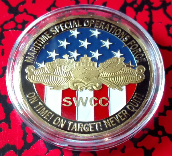 SWCC MARITIME SPECIAL OPERATIONS FORCE #1083 COLORIZED ART ROUND - 1