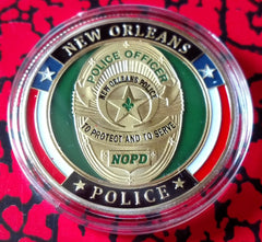 NEW ORLEANS POLICE #1116 COLORIZED ART ROUND