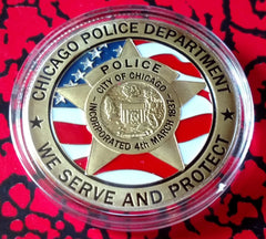 CHICAGO POLICE #1112 COLORIZED ART ROUND