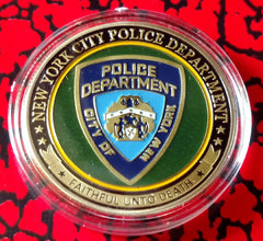 NYPD NEW YORK POLICE #1114 COLORIZED ART ROUND