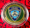 NYPD NEW YORK POLICE #1114 COLORIZED ART ROUND - 1