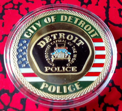 DETROIT POLICE #1146 COLORIZED ART ROUND