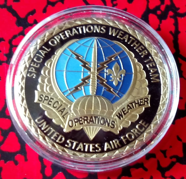 USAF SPECIAL OPERATIONS WEATHER TEAM #1096 COLORIZED ART ROUND - 1