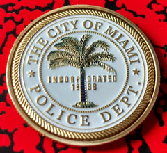 MDPD MIAMI POLICE DEPARTMENT #1124 COLORIZED ART ROUND