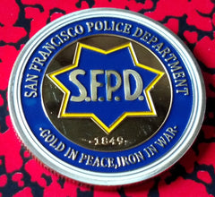 SFPD SAN FRANCISCO POLICE DEPARTMENT #1117 COLORIZED ART ROUND