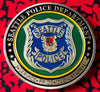 SEATTLE POLICE DEPARTMENT #1151 COLORIZED ART ROUND - 1