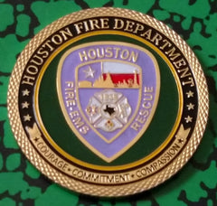 HOUSTON FIRE DEPARTMENT #1172 COLORIZED ART ROUND