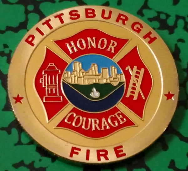 PITTSBURGH FIRE DEPARTMENT #1174 COLORIZED ART ROUND - 1