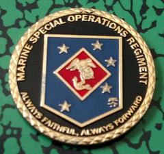 USMC MARINE SPECIAL OPERATIONS REGIMENT #1088 COLORIZED ART ROUND