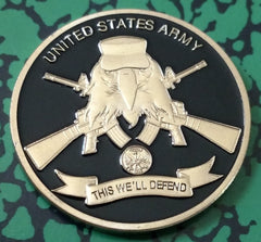 US ARMY THIS WE'LL DEFEND #1007 COLORIZED ART ROUND