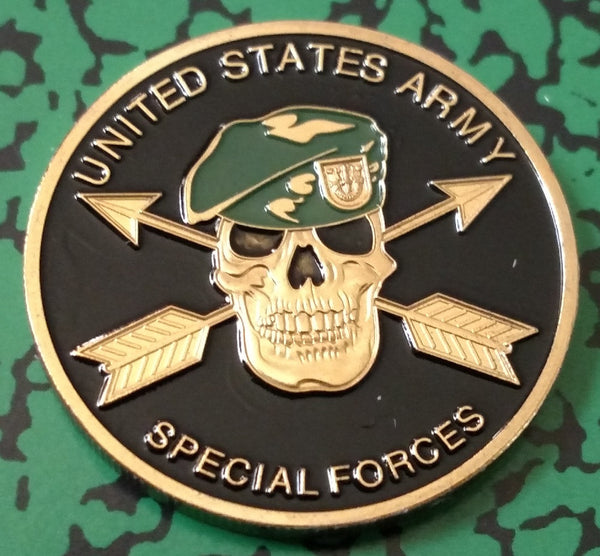 US ARMY SPECIAL FORCES  #1004 COLORIZED ART ROUND - 1