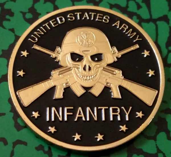 ARMY INFANTRY MILITARY  #1002 COLORIZED ART ROUND - 1