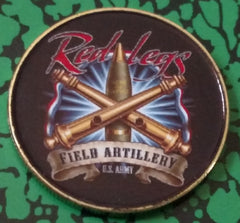 MILITARY RED LEGS FIELD ARTILLERY  #185 COLORIZED ART ROUND