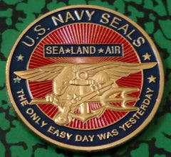 US NAVY SEAL TEAM SEA, LAND, AIR  #1000 COLORIZED ART ROUND