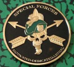 US ARMY SPECIAL FORCES GREEN BERET  #73 COLORIZED ART ROUND