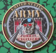 US ARMY COMBAT ENGINEERS #F18 COLORIZED ART ROUND