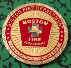 BOSTON FIRE DEPARTMENT #1170 COLORIZED ART ROUND