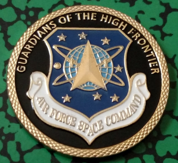 USAF AIR FORCE SPACE COMMAND #1085 COLORIZED ART ROUND - 1