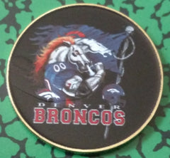 NFL DENVER BRONCOS #318 COLORIZED ART ROUND