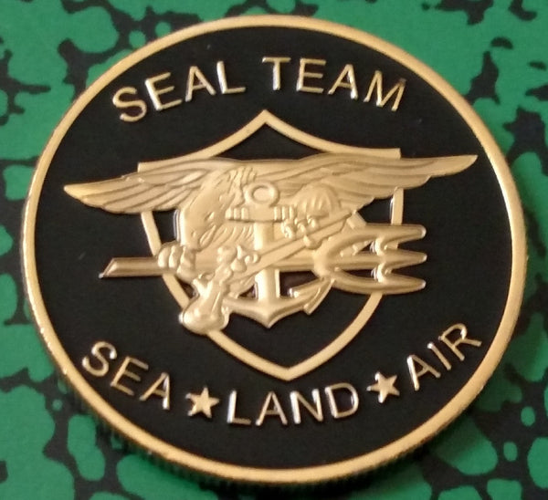 US NAVY SEAL TEAM SEA, LAND, AIR  #1005 COLORIZED ART ROUND - 1