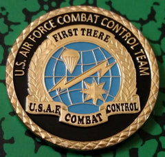 USAF AIR FORCE COMBAT CONTROL TEAM #1097 COLORIZED ART ROUND