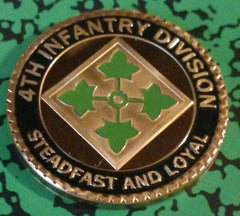 US ARMY 4TH INFANTRY - STEADFAST AND LOYAL #1073 COLORIZED ART ROUND