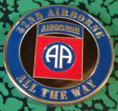 US ARMY 82ND AIRBORNE - ALL THE WAY #1063 COLORIZED ART ROUND