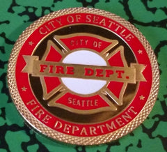 SEATTLE FIRE DEPARTMENT #1177 COLORIZED ART ROUND