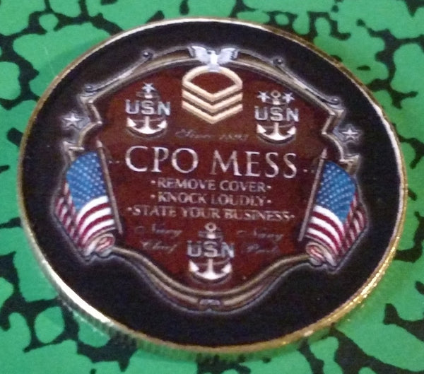 NAVY CPO MESS #243 COLORIZED ART ROUND - 1