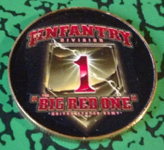 US ARMY 1st INFANTRY - BIG RED ONE #183 COLORIZED ART ROUND