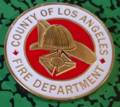 LOS ANGELES COUNTY FIRE DEPARTMENT #1167 COLORIZED ART ROUND